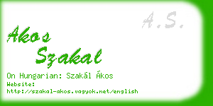 akos szakal business card