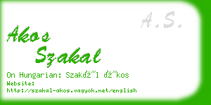 akos szakal business card
